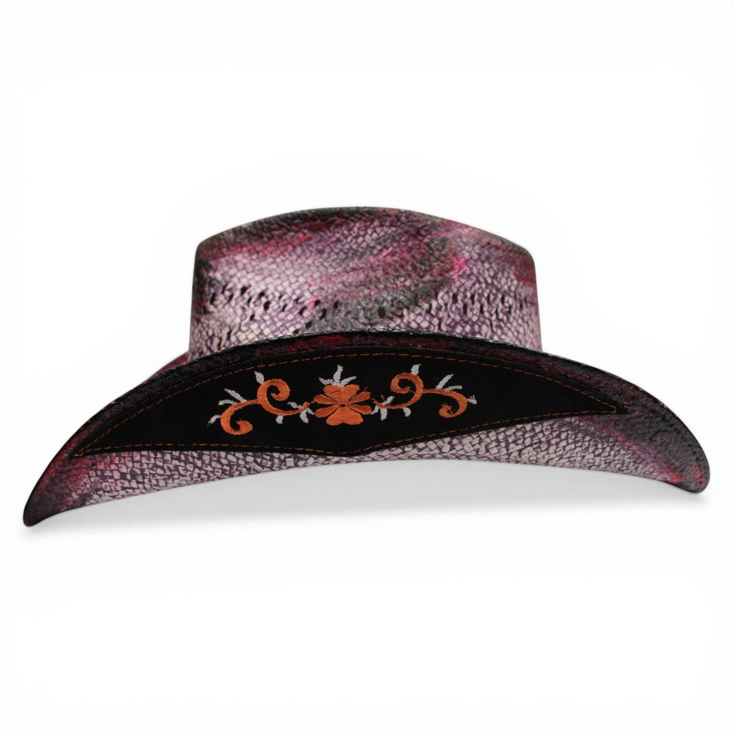 Sombrero Toyo Rombo Trompo Morado Rustico
