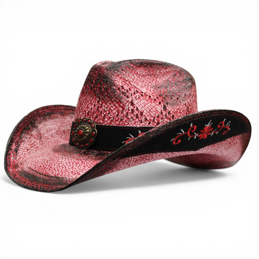 Sombrero Toyo Rombo Trompo Rojo Rustico
