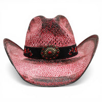 Sombrero Toyo Rombo Trompo Rojo Rustico
