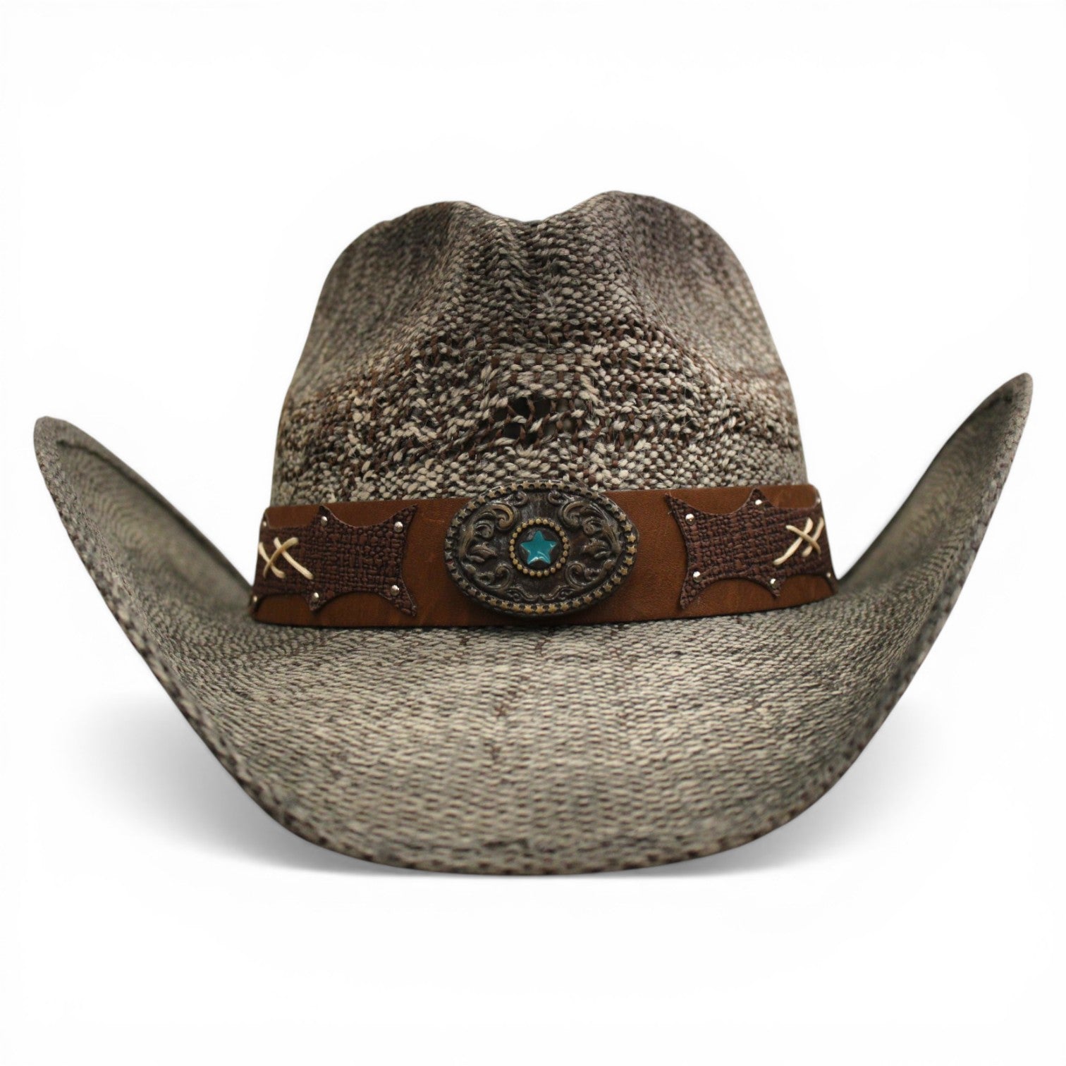Sombrero Yute Trompo Gris Oscuro