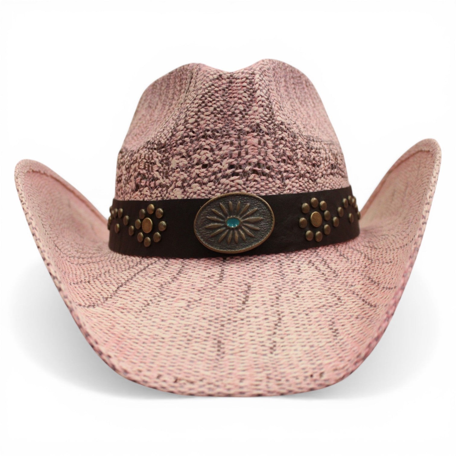 Sombrero Yute Trompo Rosa