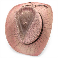 Sombrero Yute Trompo Rosa