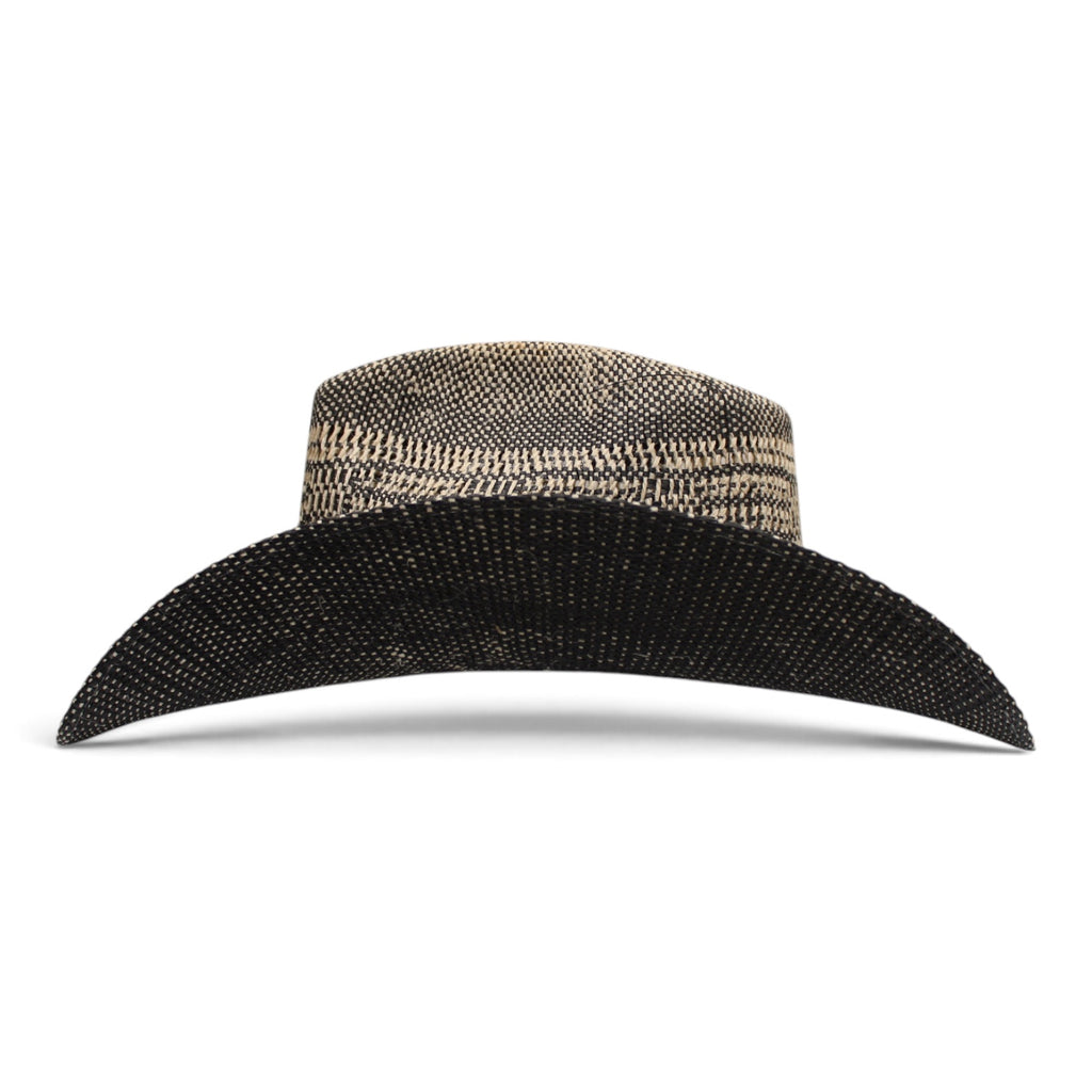 Sombrero Yute Taiwán Trompo Negro/Ivory