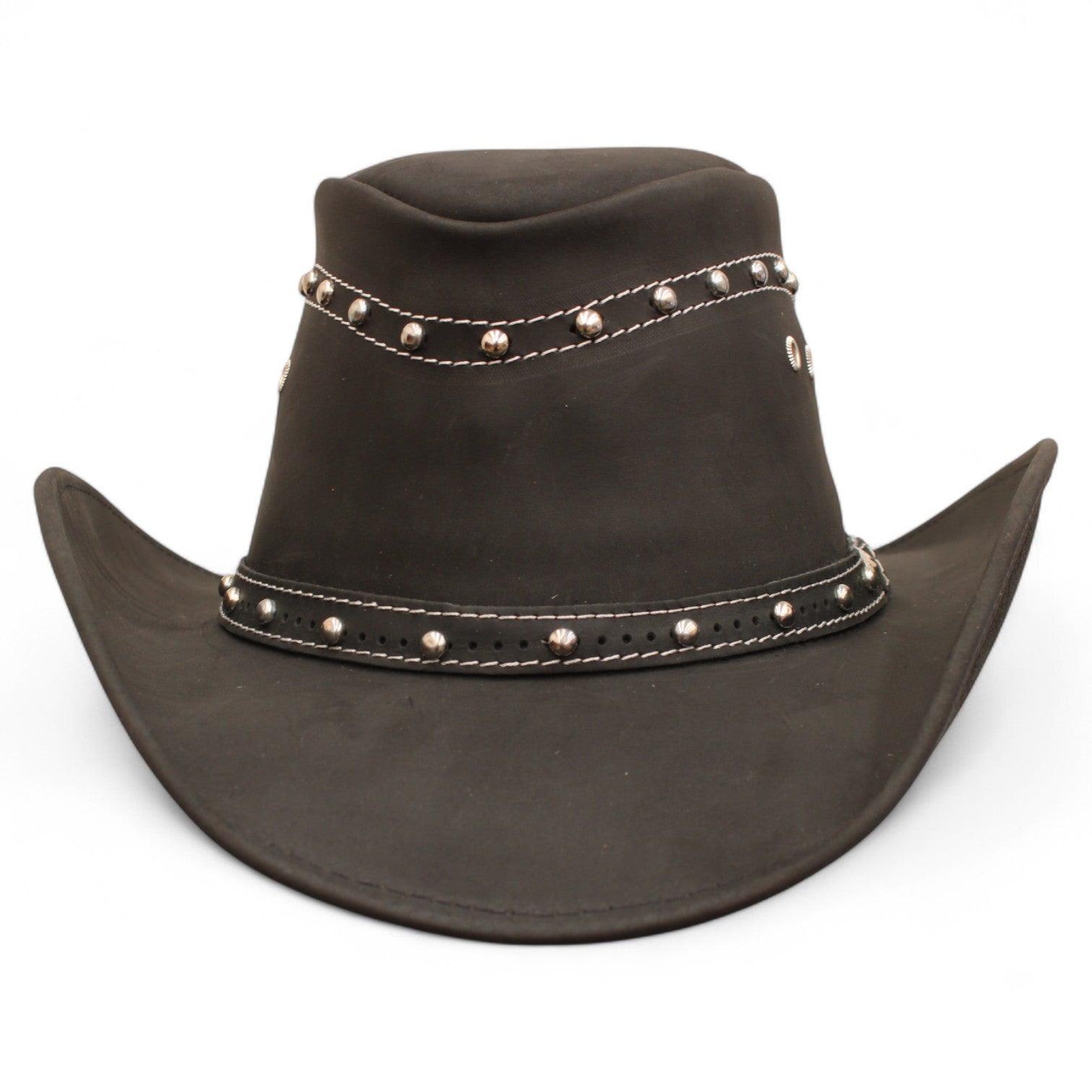 Texano Trompo Negro Piel Mantua