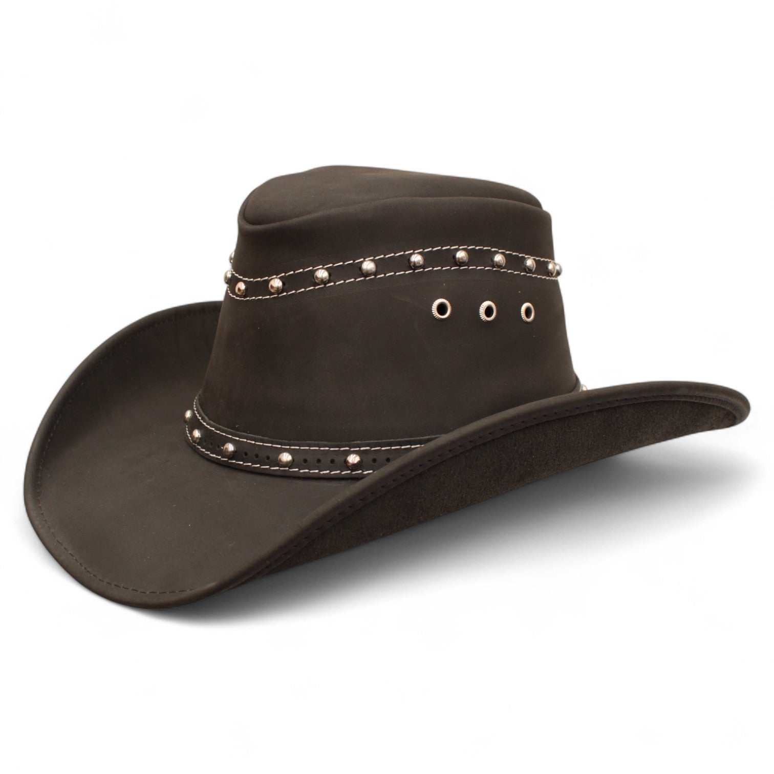 Texano Trompo Negro Piel Mantua